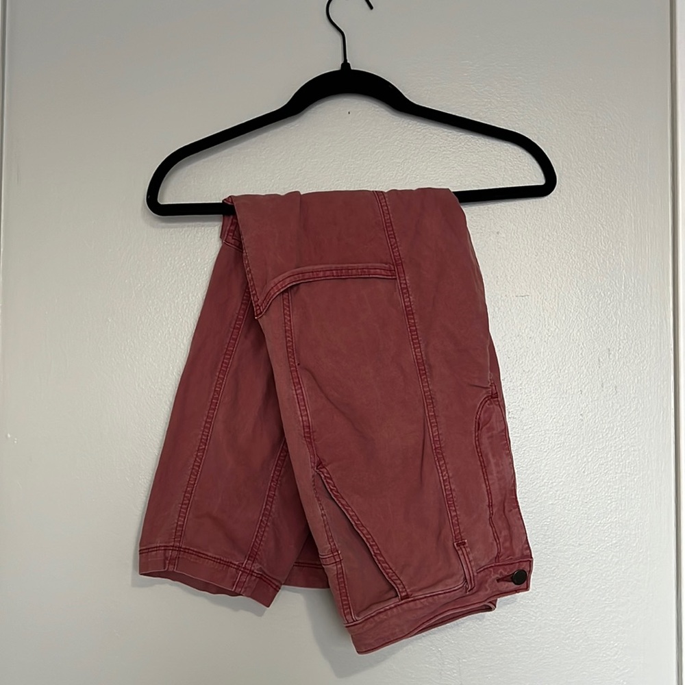 Red cargo pants